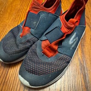 Skechers kids Blue and Red Slip-On Sneakers